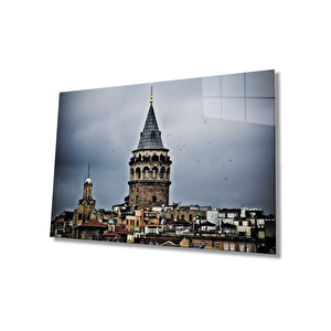 İstanbul Galata Kulesi Cam Tablo 50x70 cm