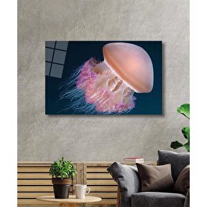 Denizanası Cam Tablo Jellyfish 110x70 cm