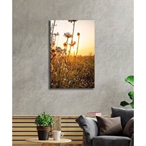 Sarı Manzara Cam Tablo Yellow Landscape 36x23 cm