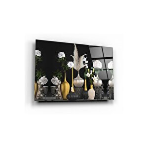 Çiçekler Cam Tablo 70x110 cm
