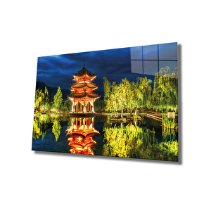 Japon Manzara Cam Tablo Japan Landscape 50x70 cm