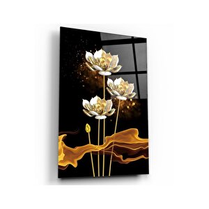 Çiçekler Cam Tablo 50x70 cm