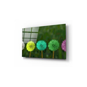 Çiçekler Temalı Cam Tablo 50x70 cm