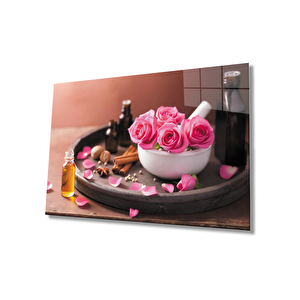 Pembe Çiçekler Pink Flowers Table 50x70 cm