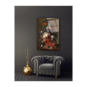 Çiçekler Cam Tablo 60x90 cm