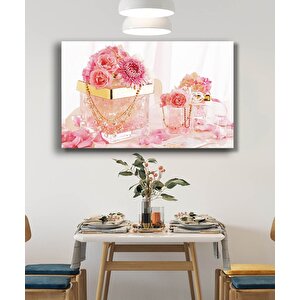 Çiçekler Dekoratif Kutular Cam Tablo 50x70 cm