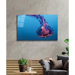 Denizanası Cam Tablo Medusae 110x70 cm