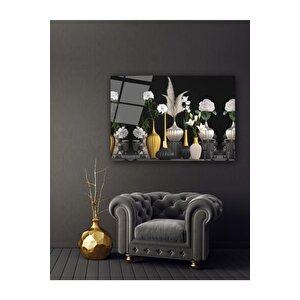 Çiçekler Cam Tablo 60x90 cm