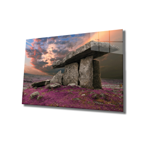 Mor Manzara Cam Tablo Purple View 50x70 cm