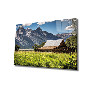 Ev Manzara Cam Tablo Home Nature 36x23 cm