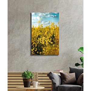 Sarı Manzara Cam Tablo Yellow Landscape 36x23 cm