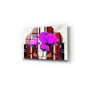Çiçek Cam Tablo 50x70 cm