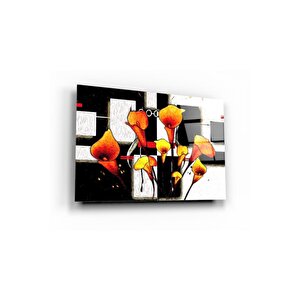 Çiçek Cam Tablo 60x90 cm