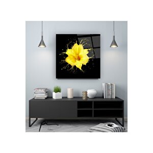 Çiçek Cam Tablo 80x80 cm