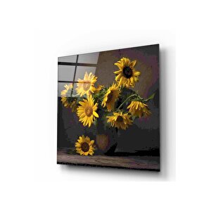 Çiçek Cam Tablo 50x50 cm