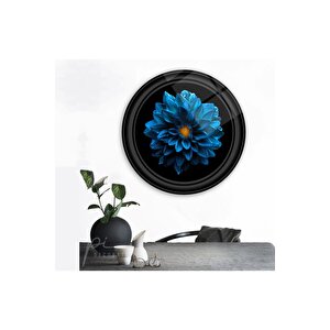 Çiçek Yuvarlak Cam Tablo 60x60 cm