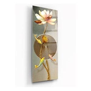 Çiçek Cam Tablo 35x90 cm