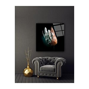 Çiçek Cam Tablo 50x50 cm