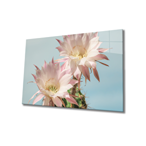 Çiçek Cam Tablo 90x60 cm