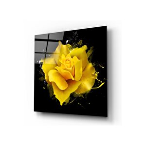 Çiçek Cam Tablo 30x30 cm
