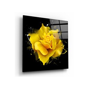 Çiçek Cam Tablo 100x100 cm