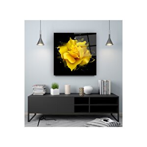 Çiçek Cam Tablo 100x100 cm