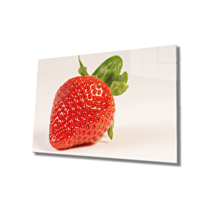 Çilek Cam Tablo Strawberry 36x23 cm