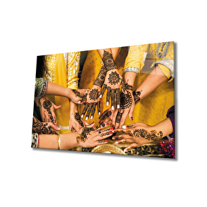 Hint Kınası Cam Tablo 110x70 cm