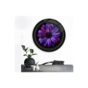 Çiçek Yuvarlak Cam Tablo 30x30 cm