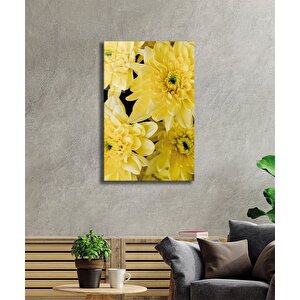 Sarı Çiçek Cam Tablo Yellow 36x23 cm