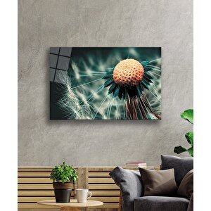 Çiçek Yeşil Cam Tablo 50x70 cm