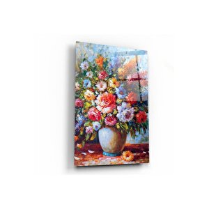 Çiçek Cam Tablo 60x90 cm