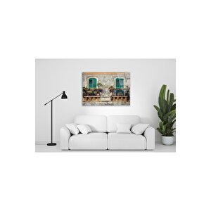 Çiçekli Balkon Cam Tablo 70x110 cm