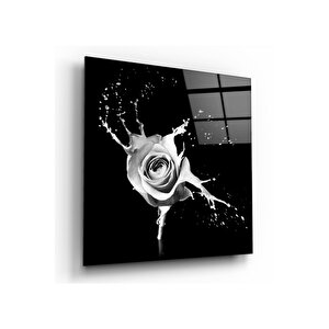 Çiçek Cam Tablo 30x30 cm
