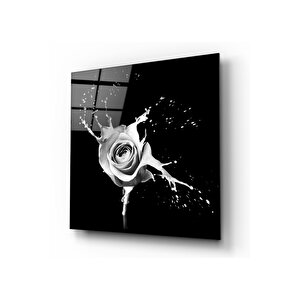 Çiçek Cam Tablo 30x30 cm