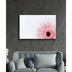Çiçek İllüstrasyon Cam Tablo Flower Illustration Art 50x70 cm