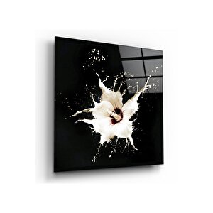 Çiçek Cam Tablo 30x30 cm