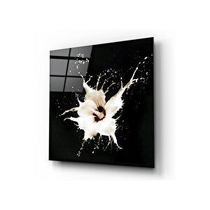 Çiçek Cam Tablo 30x30 cm