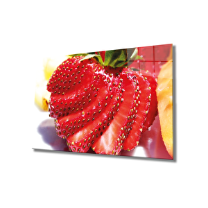 Çilek Cam Tablo Strawberry 36x23 cm