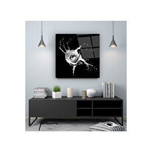 Çiçek Cam Tablo 100x100 cm