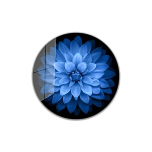 Çiçek Yuvarlak Cam Tablo 4mm Dayanıklı Temperli Cam 50x50 cm