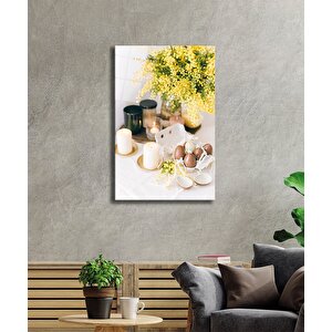 Sarı Çiçek Cam Tablo , Yellow Flower 50x70 cm