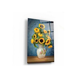 Çiçek Cam Tablo 50x70 cm