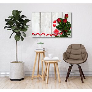 Kalpler Ve Güller Cam Tablo 50x70 cm