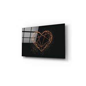 Kalp Cam Tablo 50x70 cm