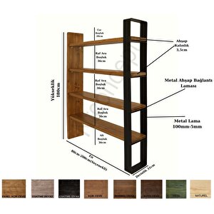 Ntconcept Via Masif Ağaç Kitaplık-vitrin