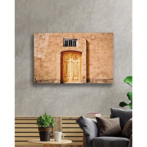 Eski Ahşap Kapı Cam Tablo 50x70 cm