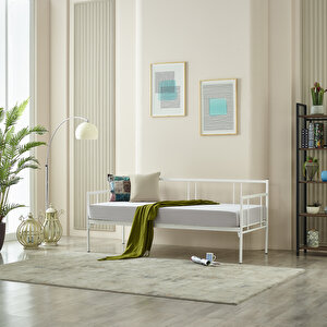 Forte Daybed Tek Kişilik Metal Karyola - Beyaz