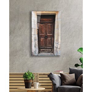 Ahşap Kapı Dikey Cam Tablo 50x70 cm