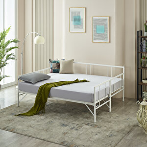 Forte Yavrulu Daybed Tek-çift Kişilik Metal Karyola - Beyaz
